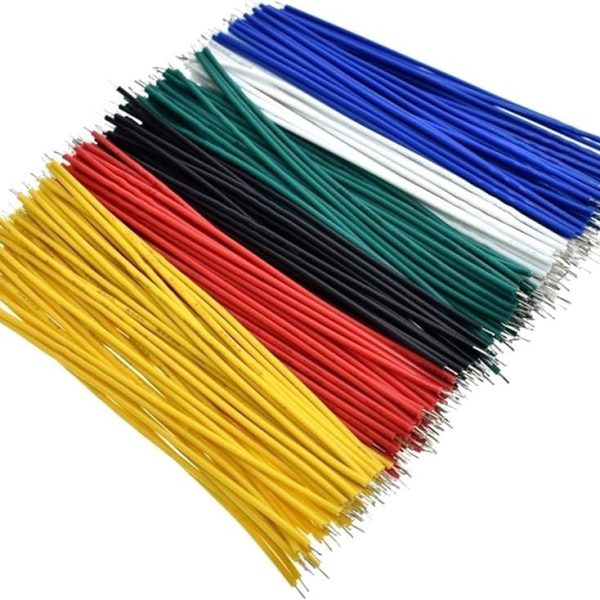 24AWG Tin Plated Breadboard Jumper Cable Wire 20cm 5 colors