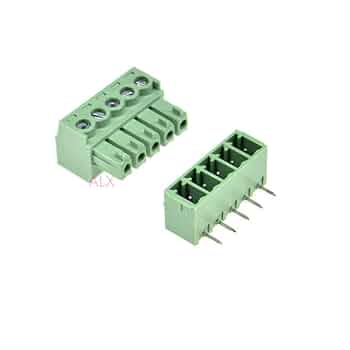 3.5mm Bent Pin Pluggable Terminal Block 5pins