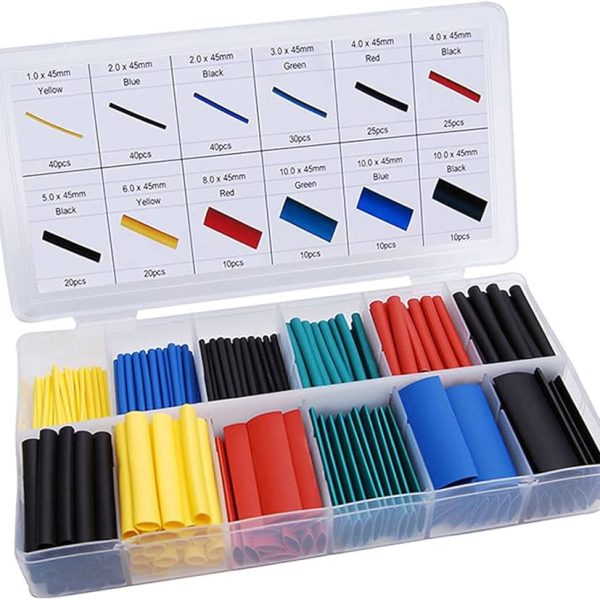 Heat Shrink Tube Assortment Heat Shrink Sleeve Kit Combination Set with Box 328PCS