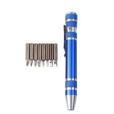 8 In 1 Aluminum Pen Style Screw Driver Portable